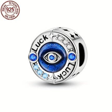Eleganten srebaren talisman za grivni tip Pandora sas sinyo oko
