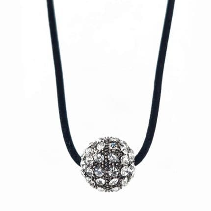 Damski veluren chokar v cherno s kristalno topche & 8211 Stil i elegantnost