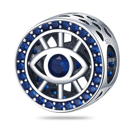Srebaren talisman Sinyo oko s tsirkoniy simvol na zashtita i stil