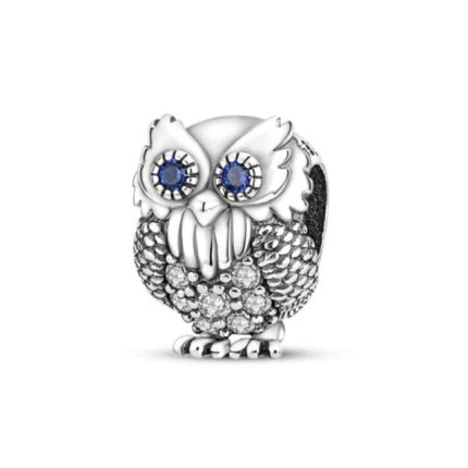 Srebaren talisman sova simvol na madrost i vdahnovenie