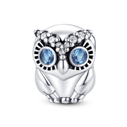 Srebaren talisman Sova simvol na madrost i elegantnost