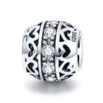 Srebaren talisman topche s byal tsirkoniy 925