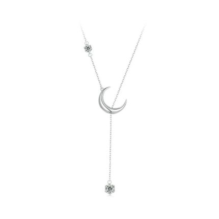 Srebarno kolie Y-Shape s tsirkoniy Srebro 925