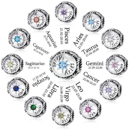 SREBARNI TALISMANI ZODII S KAMANI ZA VSYaKA ZODIYa