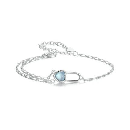 SREBARNA GRIVNA S AKVAMARIN KRISTAL ELEGANTNO SARTsE