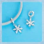 SREBAREN VISYaSht TALISMAN SNEZhINKA ELEGANTEN DIZAYN