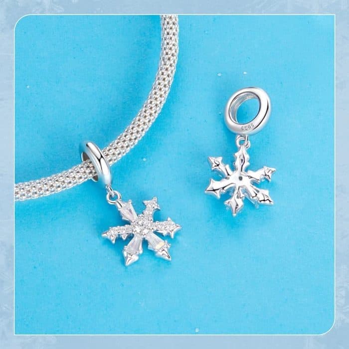 SREBAREN VISYaSht TALISMAN SNEZhINKA ELEGANTEN DIZAYN
