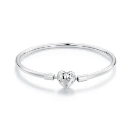 SREBARNA GRIVNA BANGLE SARTsE S TsIRKONI