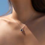 SREBARNO KOLIE SAS SIN KAMAK I HALO TsIRKONI
