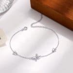 Srebarna grivna s peperudi Nezhnost i Krasota