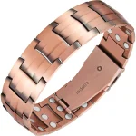 Медна магнитна гривна с 72 неодимови магнита 3500 Gauss и Fold Over Clasp