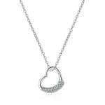 Heartline Grace колие с асиметрично сърце и кубични цирконии