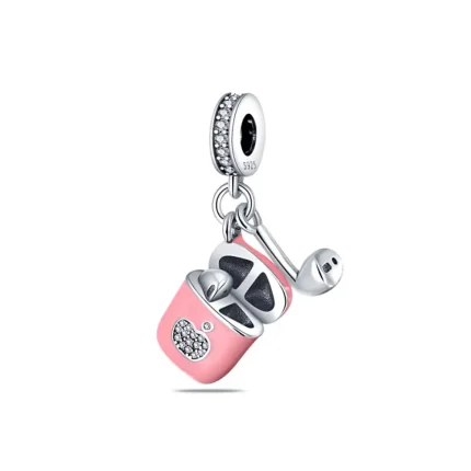 Талисман Pink AirPods с розова кутия и цирконии